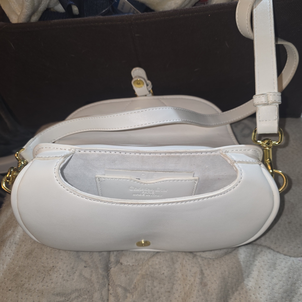 Dior Cream Saddle Crossbody Bag with Gold Hardware - Picture 3 of 7